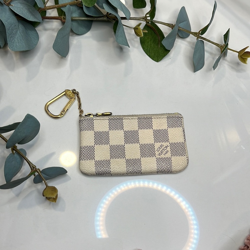 LOUIS VUITTON DAMIER AZUL COATED CANVAS COIN POUCH